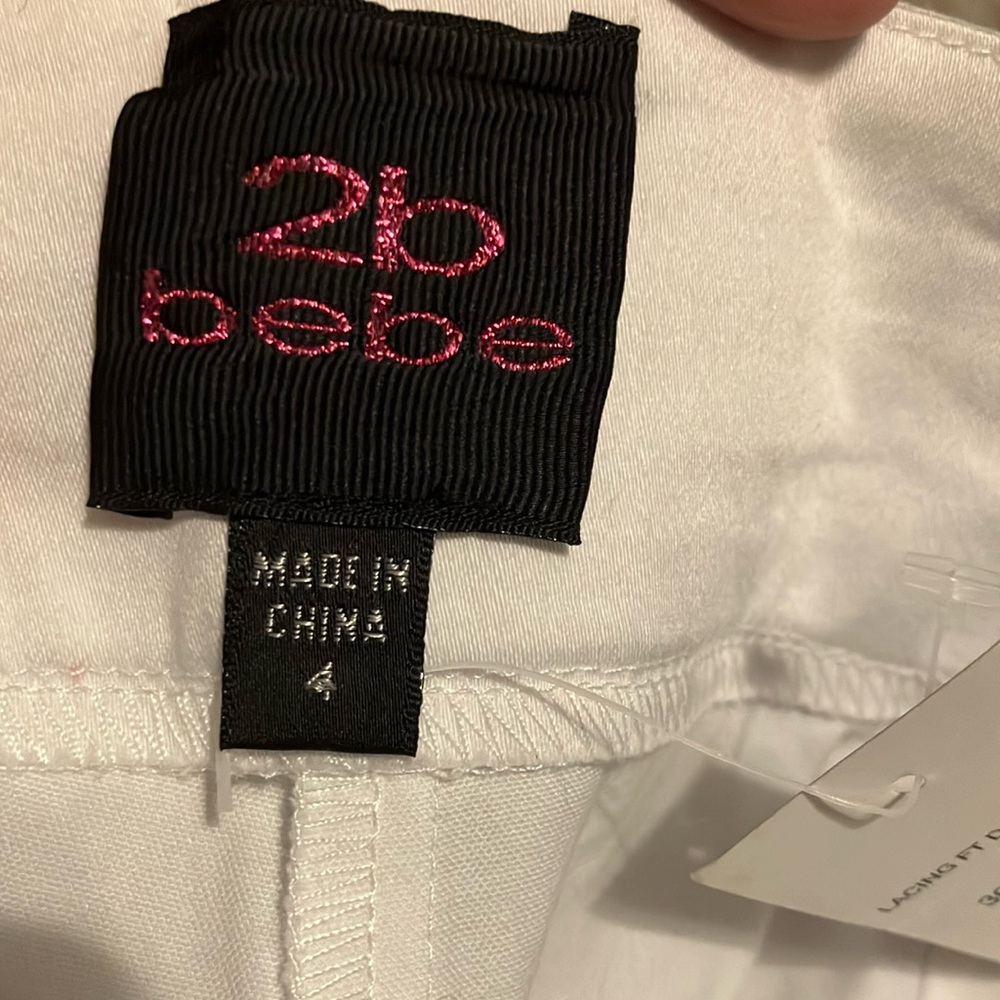 2b Bebe White Slacks